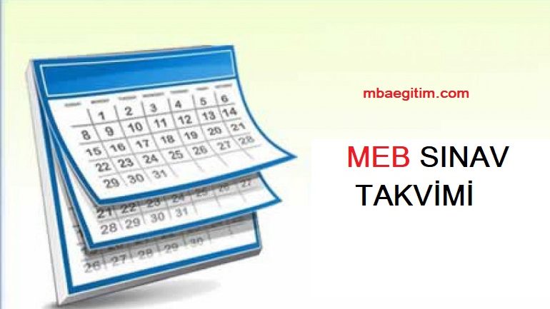 MEB Sınav Takvimi 2020 Yılı Sınav Uygulama Takvimi