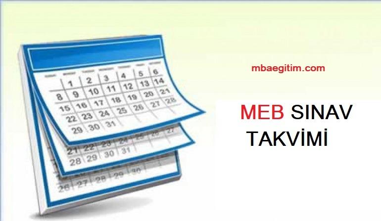 MEB Sınav Takvimi 2020 Yılı Sınav Uygulama Takvimi