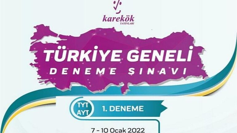 2022 Karekök Yayınları Türkiye Geneli TYT-AYT Deneme Sınavı-1