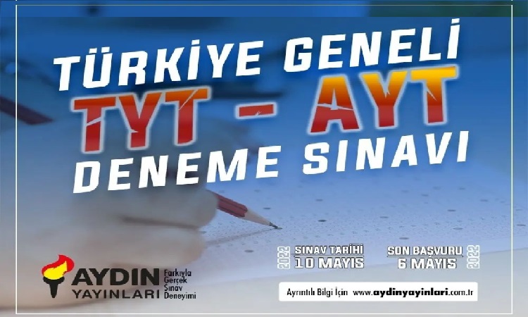 2022 Aydın Yayınları Türkiye Geneli TYT-AYT Deneme Sınavı